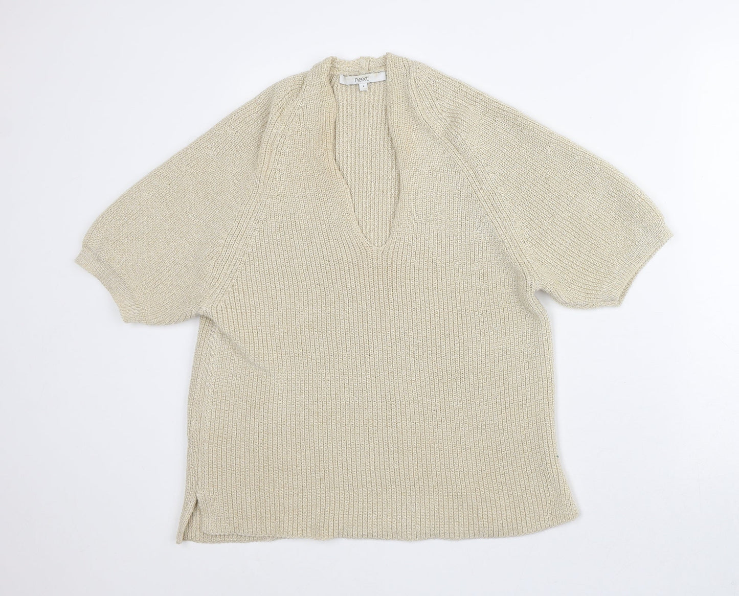 Womens UK Size L NEXT Beige Pullover Jumper