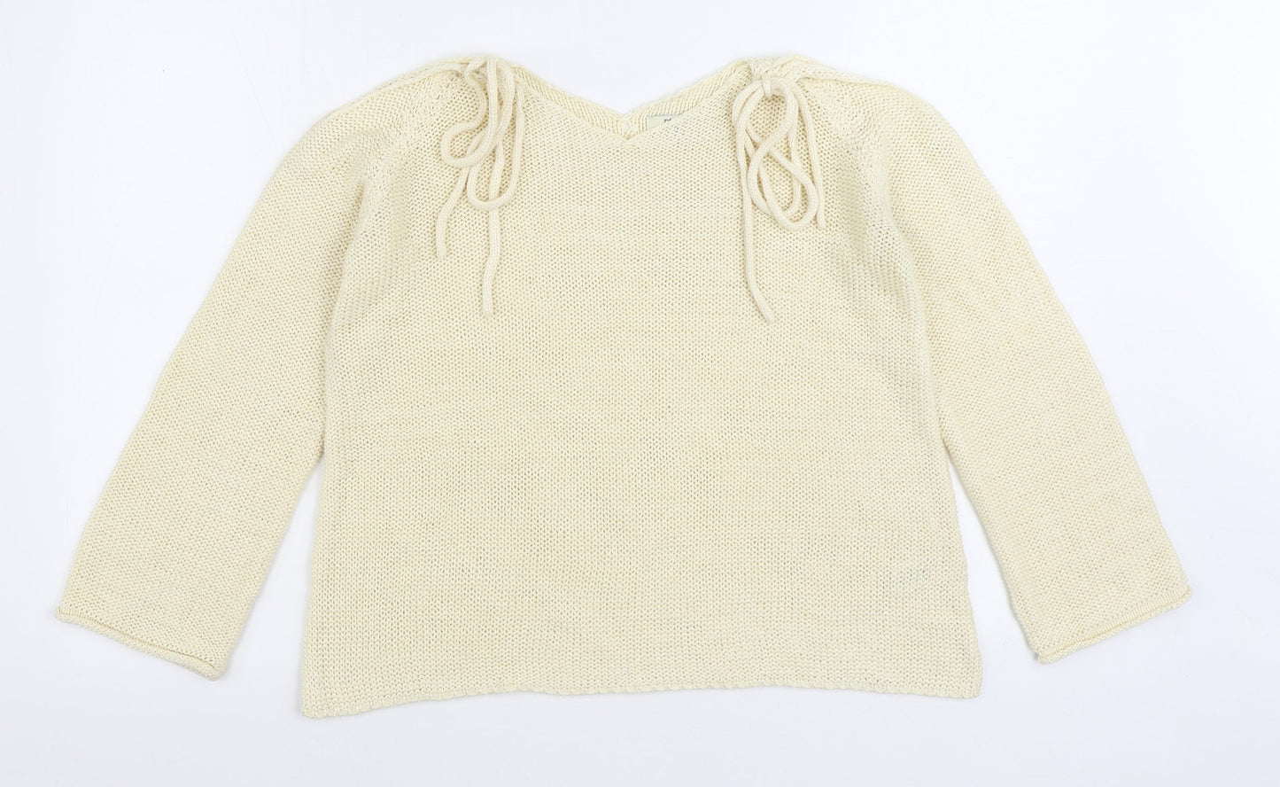 Womens UK Size M Matalan White Pullover Jumper