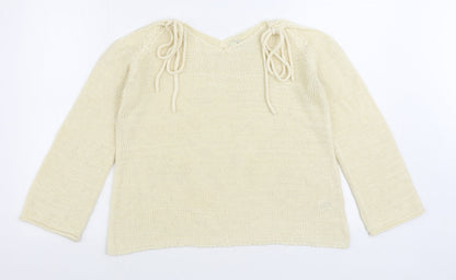 Womens UK Size M Matalan White Pullover Jumper