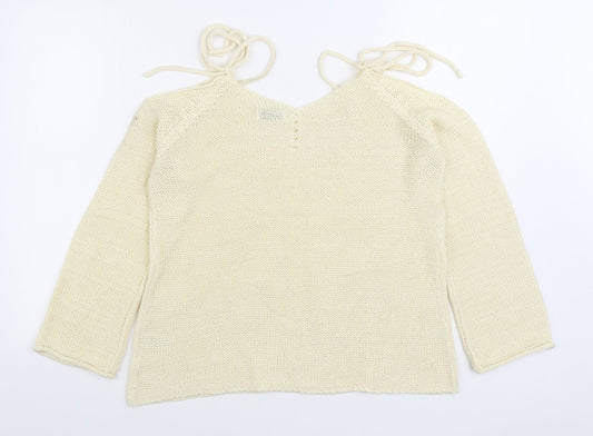 Womens UK Size M Matalan White Pullover Jumper