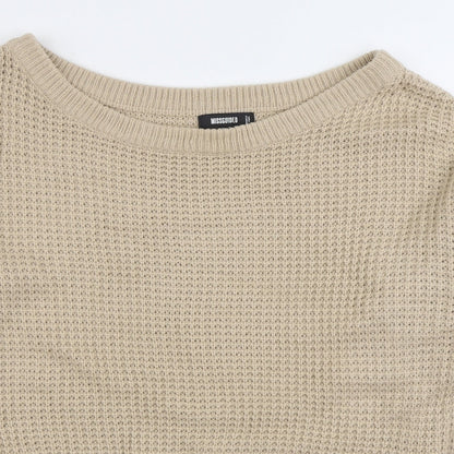 Womens UK Size 10 Missguided Beige Pullover Jumper