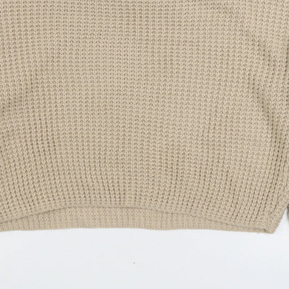 Womens UK Size 10 Missguided Beige Pullover Jumper