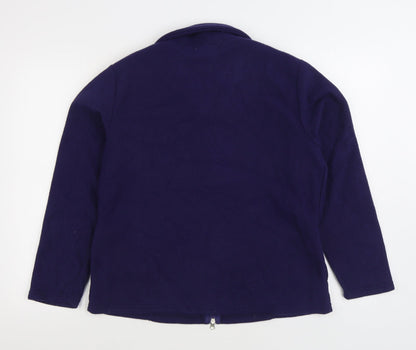 Anne De Lancay Womens Purple Jacket Size S Zip
