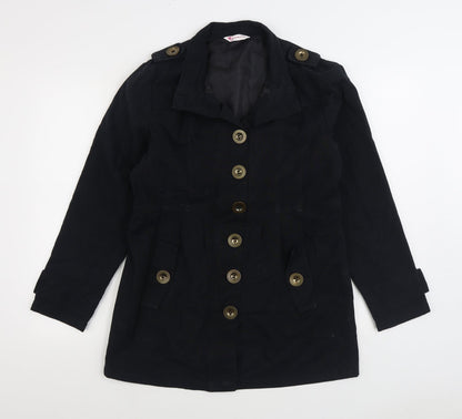 Glamorosa Womens Black Jacket Size 12 Button