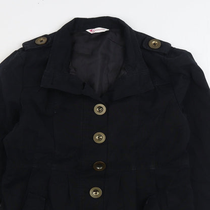 Glamorosa Womens Black Jacket Size 12 Button