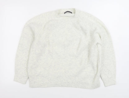 Womens UK Size L Marks and Spencer White Pullover Jumper