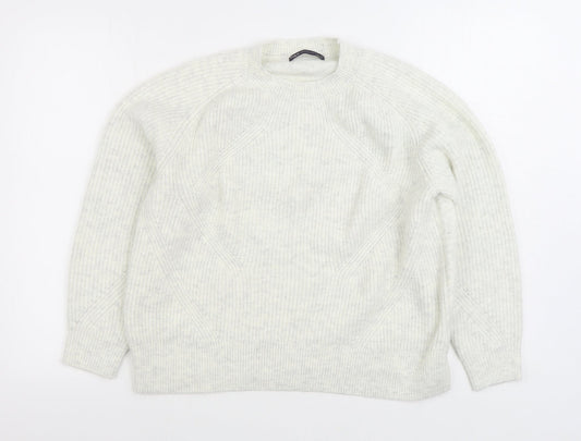 Womens UK Size L Marks and Spencer White Pullover Jumper