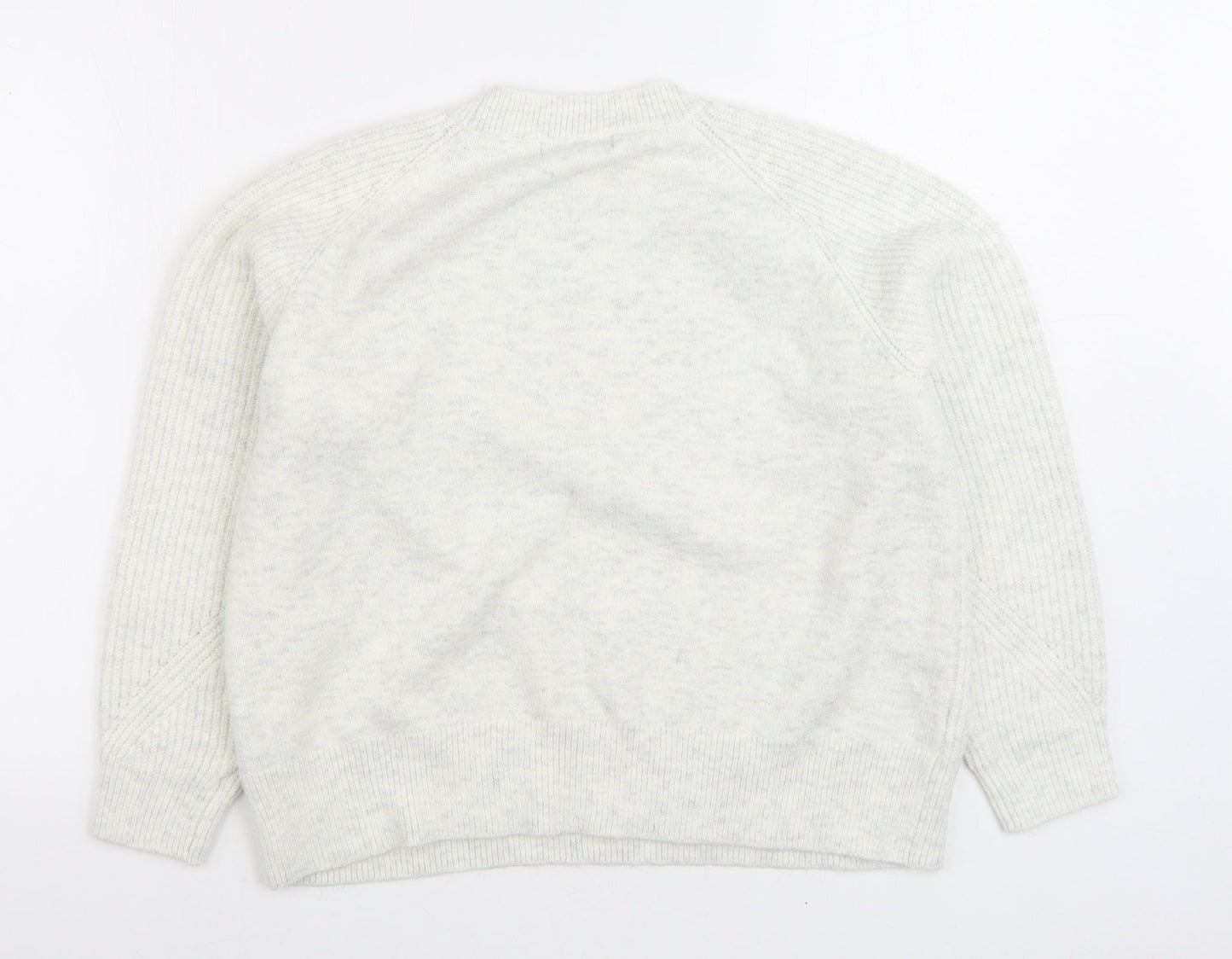 Womens UK Size L Marks and Spencer White Pullover Jumper