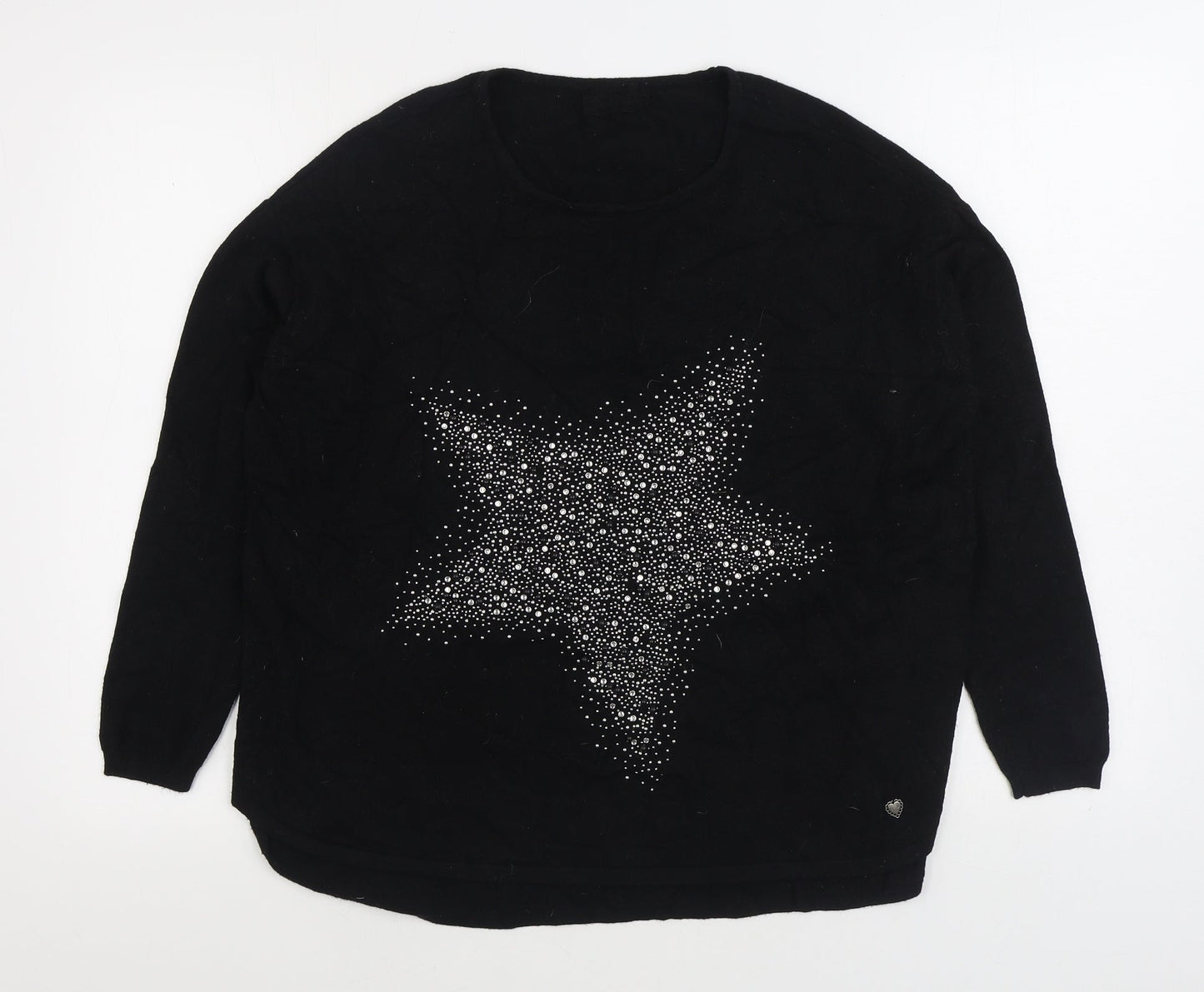 Womens UK Size S Preworn Black Pullover Jumper