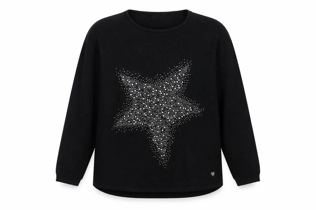 Womens UK Size S Preworn Black Pullover Jumper