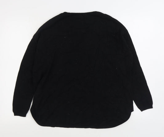 Womens UK Size S Preworn Black Pullover Jumper