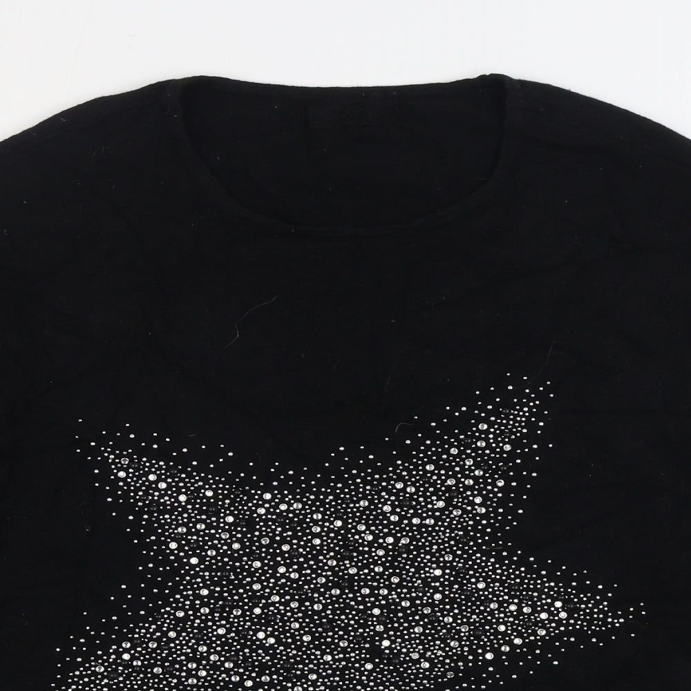 Womens UK Size S Preworn Black Pullover Jumper