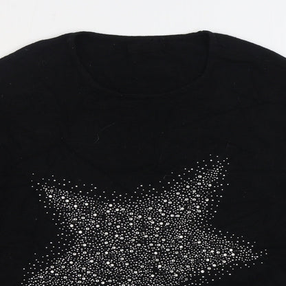 Womens UK Size S Preworn Black Pullover Jumper