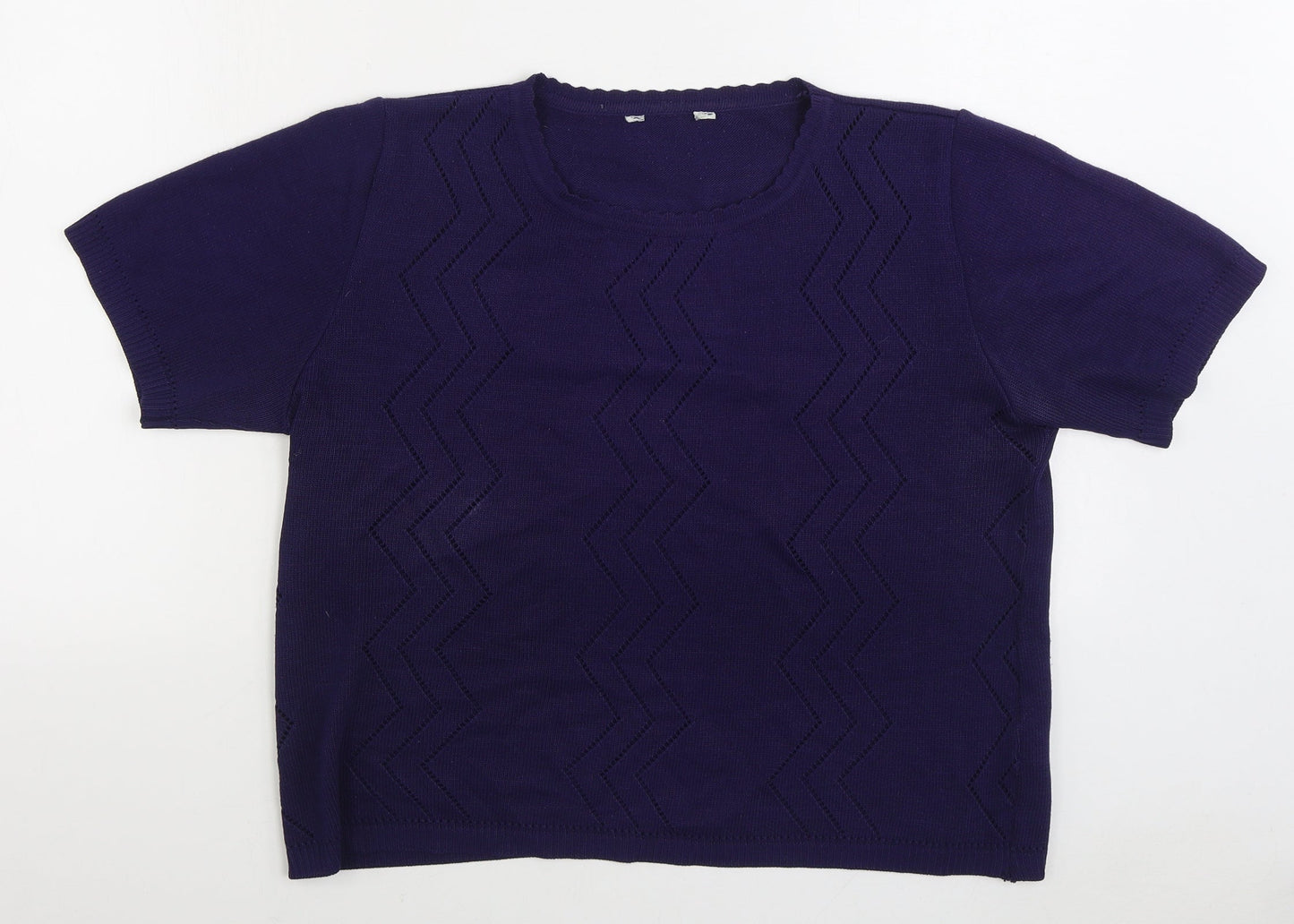 Womens UK Size 16 Preworn Blue Pullover Jumper