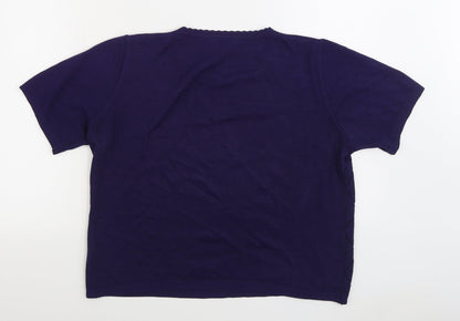 Womens UK Size 16 Preworn Blue Pullover Jumper