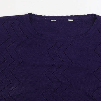 Womens UK Size 16 Preworn Blue Pullover Jumper