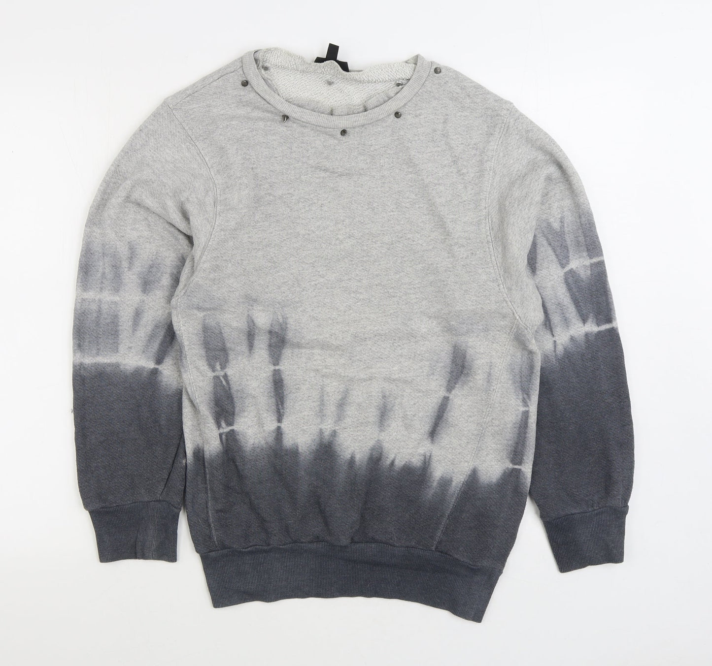 Topshop Womens Grey Cotton Pullover Sweatshirt Size 6 Pullover