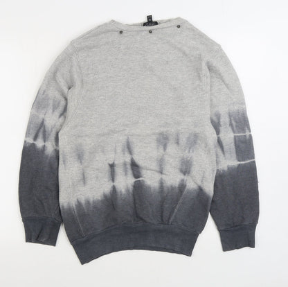 Topshop Womens Grey Cotton Pullover Sweatshirt Size 6 Pullover