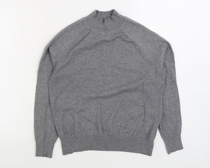 Primark Womens Grey Round Neck Polyester Pullover Jumper Size M