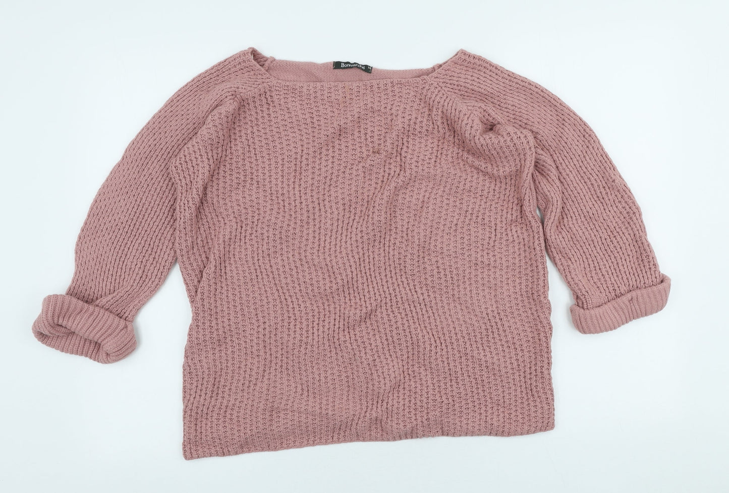 Womens UK Size 16 Bonmarche Pink Pullover Jumper