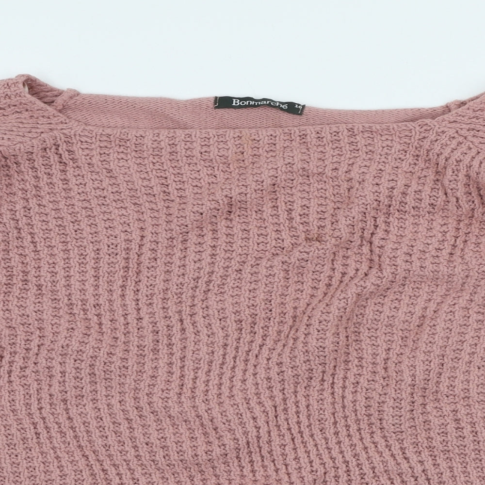 Womens UK Size 16 Bonmarche Pink Pullover Jumper