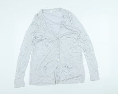 Womens UK Size 14 Marks and Spencer Grey Cardigan Jumper