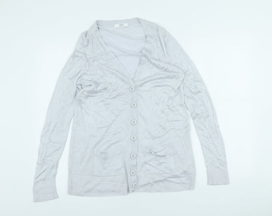 Womens UK Size 14 Marks and Spencer Grey Cardigan Jumper