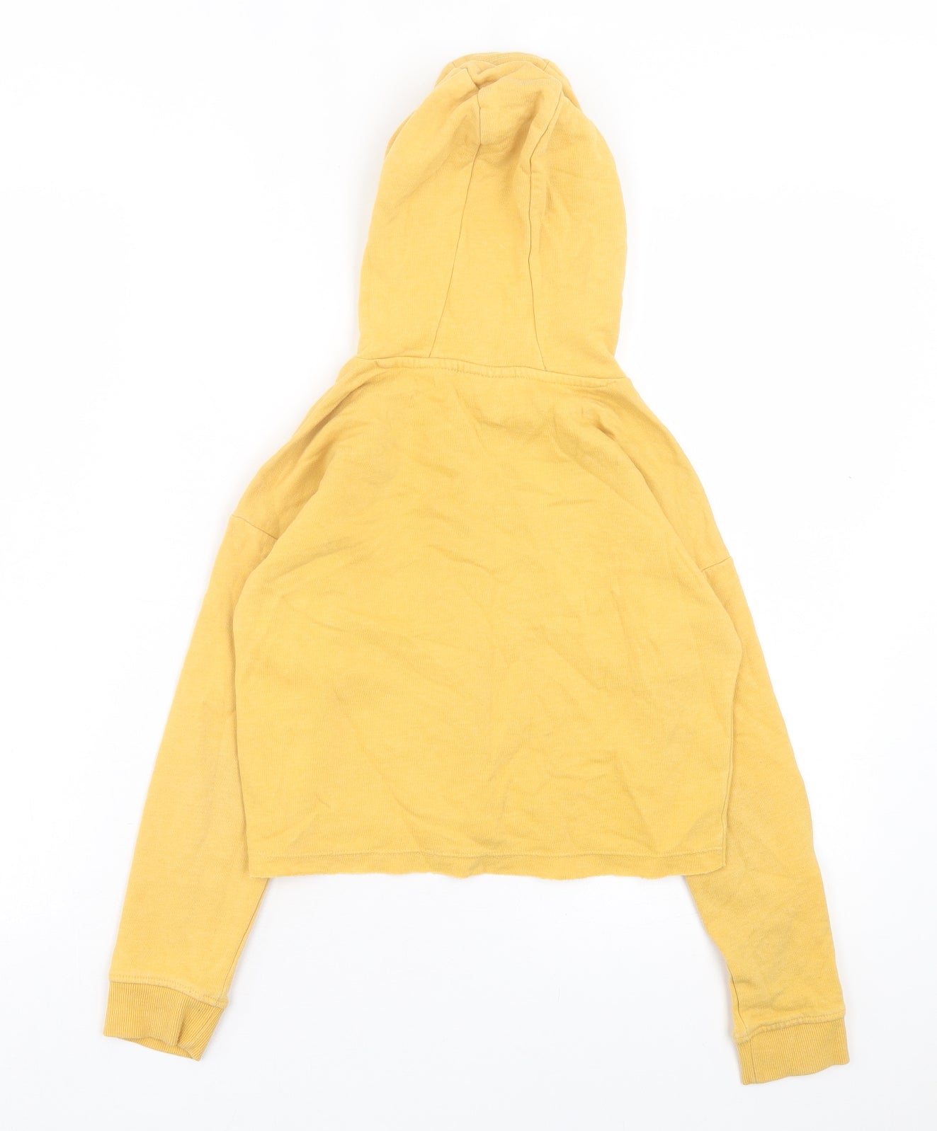 Matalan Girls Yellow Cotton Pullover Hoodie Size 10 Years Pullover