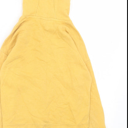 Matalan Girls Yellow Cotton Pullover Hoodie Size 10 Years Pullover