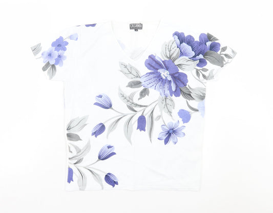Womens UK Size M Casamia White Basic T-Shirt
