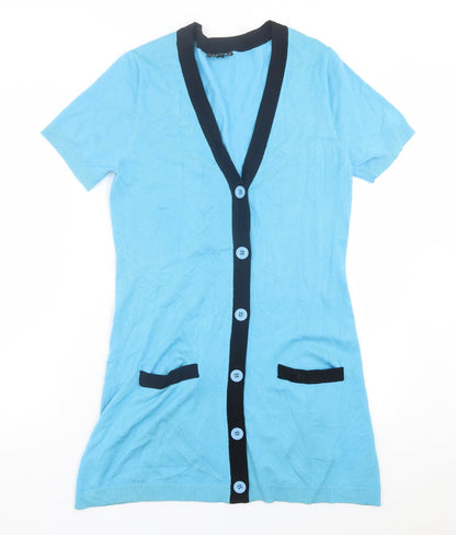 Womens UK Size S Casamia Blue Cardigan Jumper