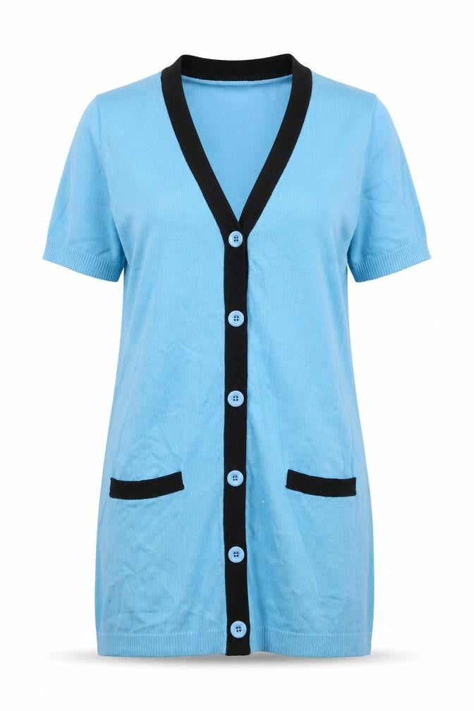 Womens UK Size S Casamia Blue Cardigan Jumper