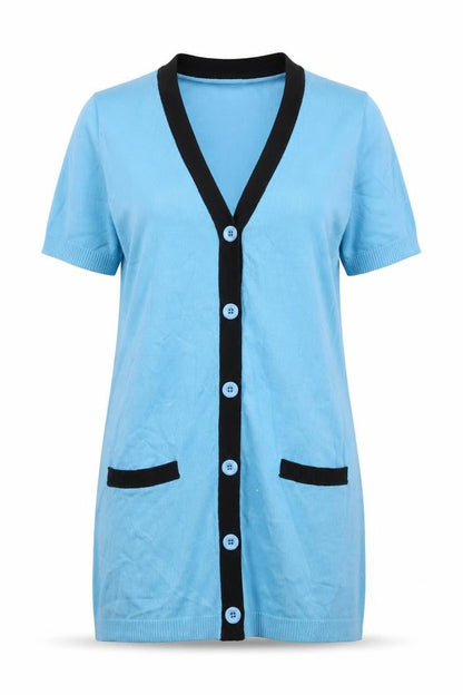 Womens UK Size S Casamia Blue Cardigan Jumper