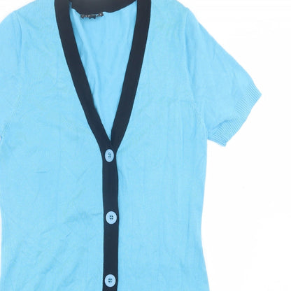 Womens UK Size S Casamia Blue Cardigan Jumper