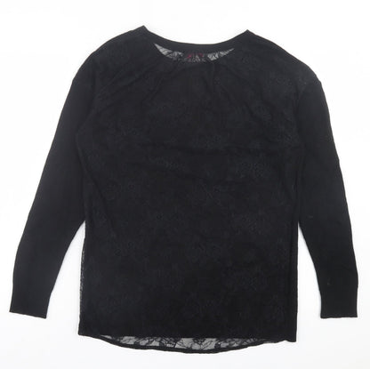 Womens UK Size 14 Gharani Strok Black Pullover Jumper