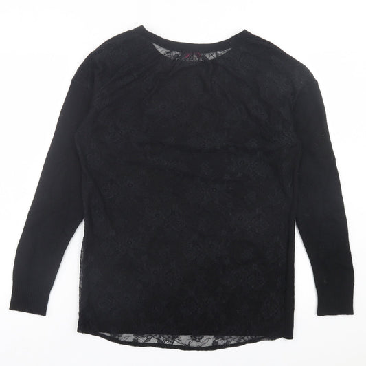 Womens UK Size 14 Gharani Strok Black Pullover Jumper
