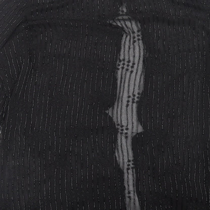 ELVI Womens Black Jacket Size 12 Hook & Eye