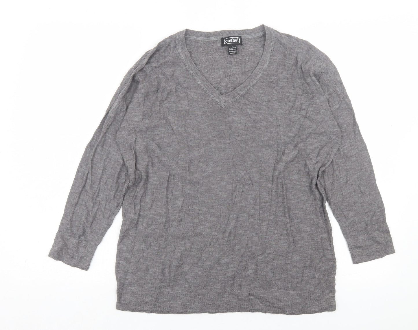 Womens UK Size L Cashel Grey Pullover Jumper