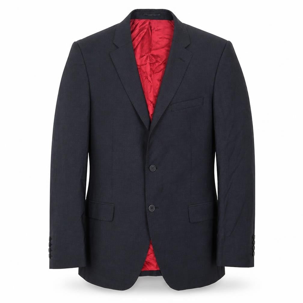 Santinelli Mens Grey Polyester Jacket Suit Jacket Size 34