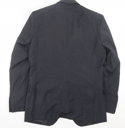 Santinelli Mens Grey Polyester Jacket Suit Jacket Size 34