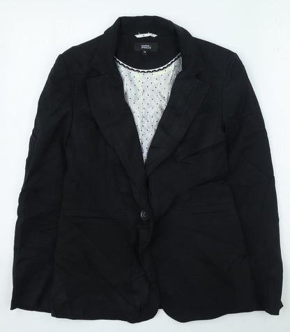 Womens UK Size 10 Marks and Spencer Black Jacket