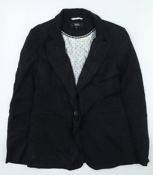 Womens UK Size 10 Marks and Spencer Black Jacket