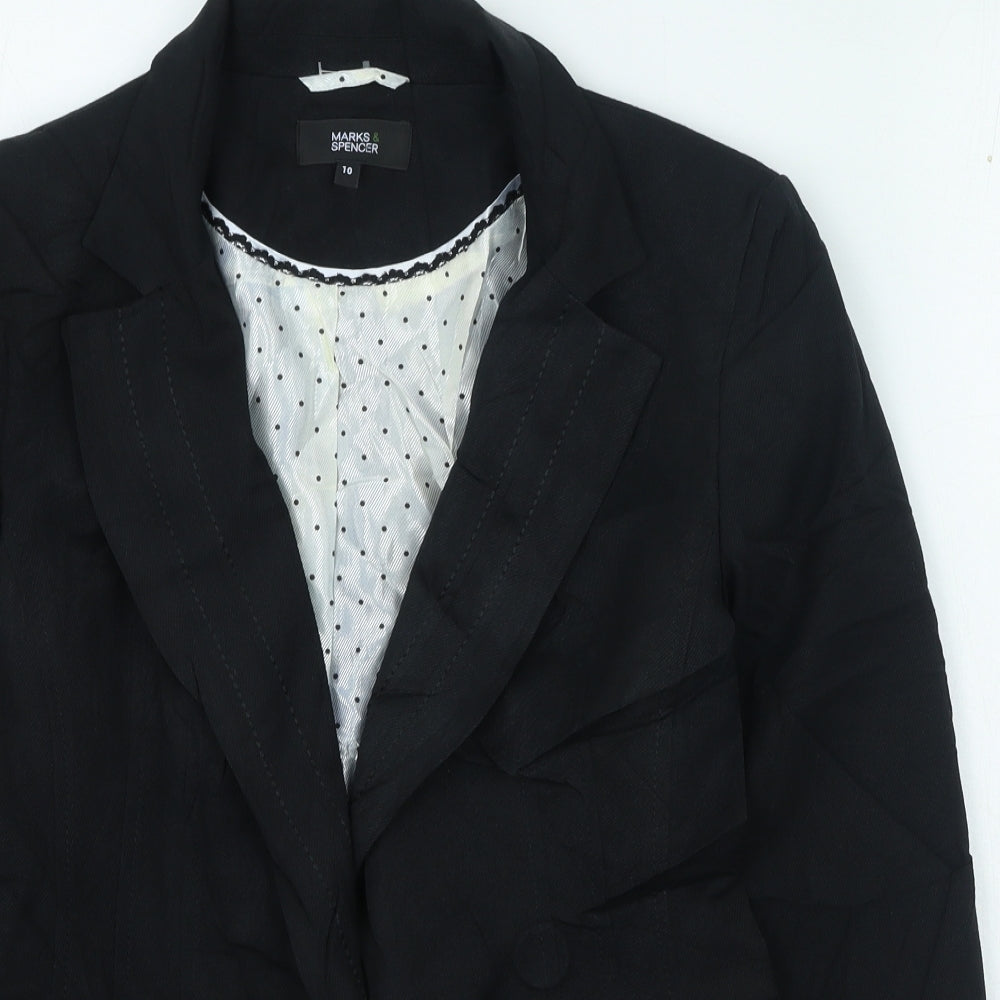Womens UK Size 10 Marks and Spencer Black Jacket