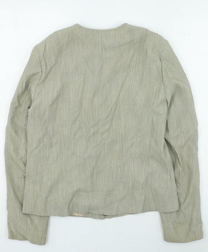 Bianca Womens Beige Jacket Size 12