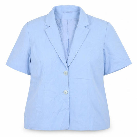 Richards Womens Blue Collared Polyester Cardigan Jumper Size 16