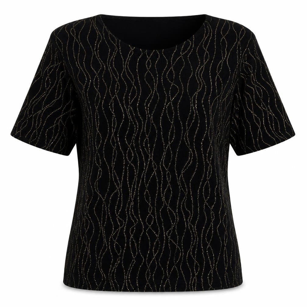 Womens UK Size 12 your 6th sense Black Basic Blouse