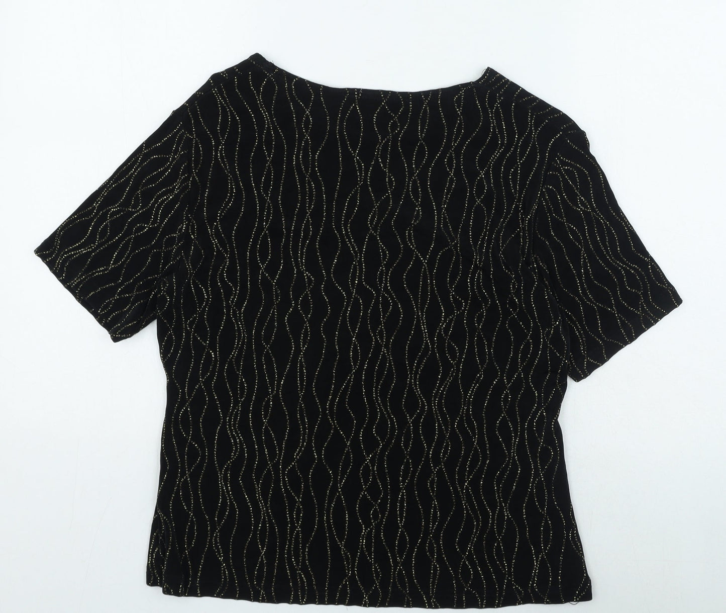 Womens UK Size 12 your 6th sense Black Basic Blouse