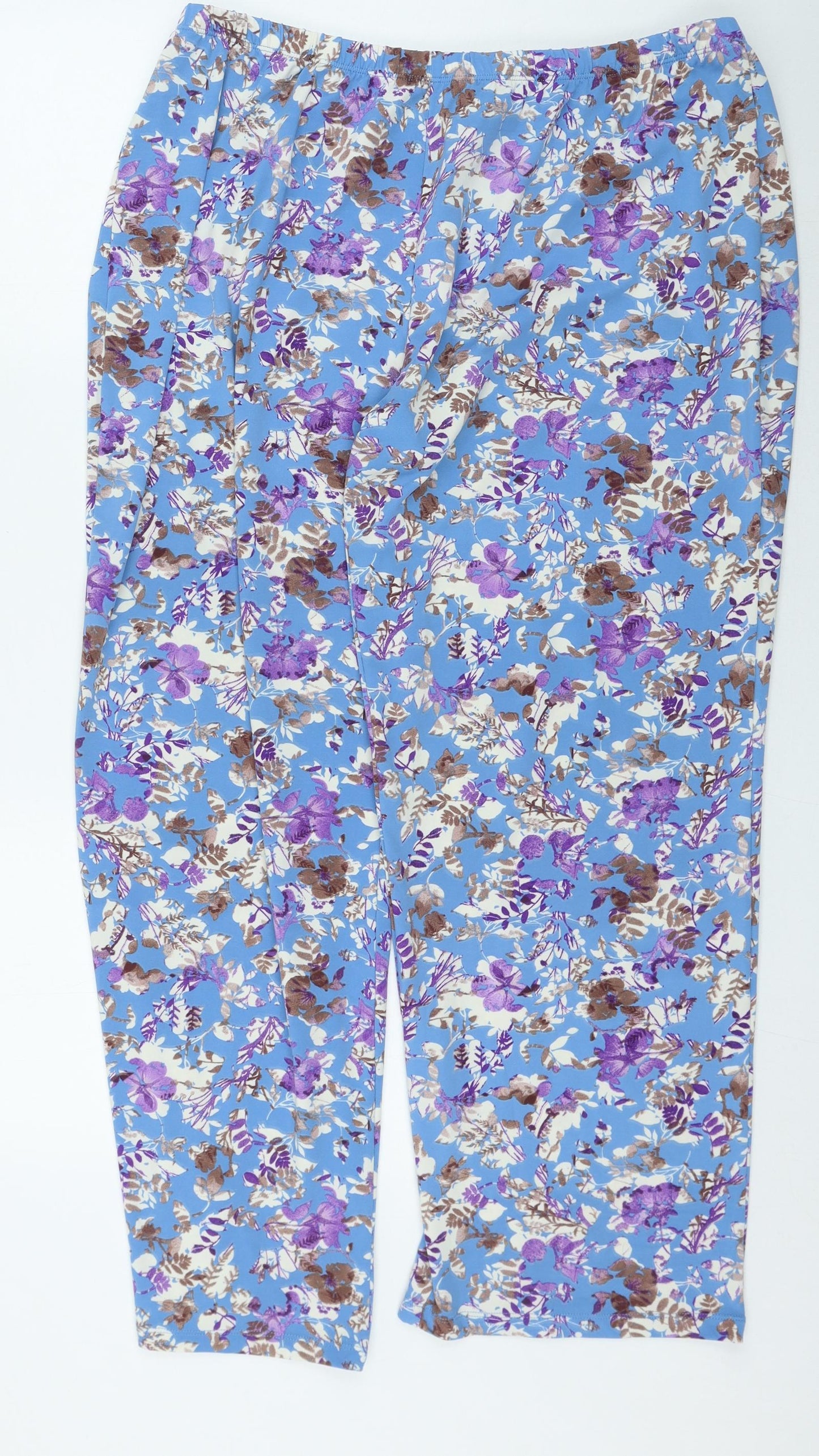 Anthony Studio Womens Multicoloured Floral Polyester Jegging Trousers Size XL L27 in Regular