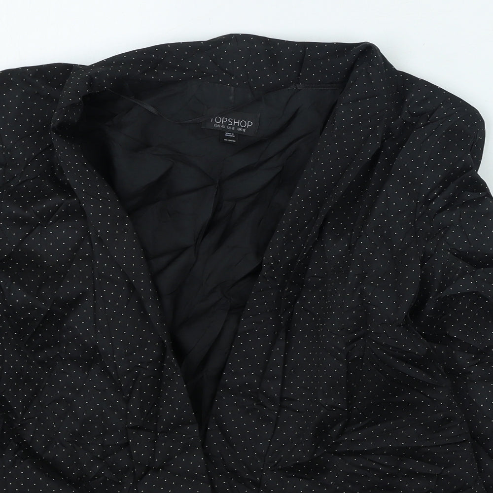Womens UK Size 10 Topshop Black Jacket