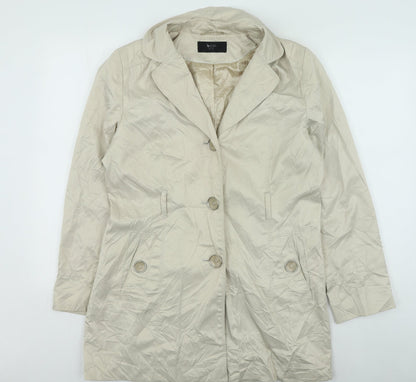 BHS Womens Beige Trench Coat Coat Size 12